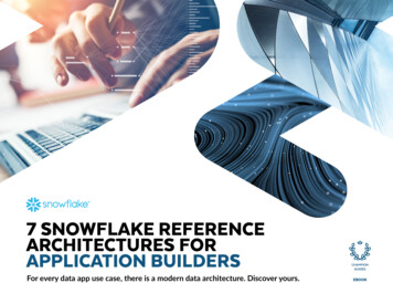7 SNOWFLAKE REFERENCE ARCHITECTURES FOR 
