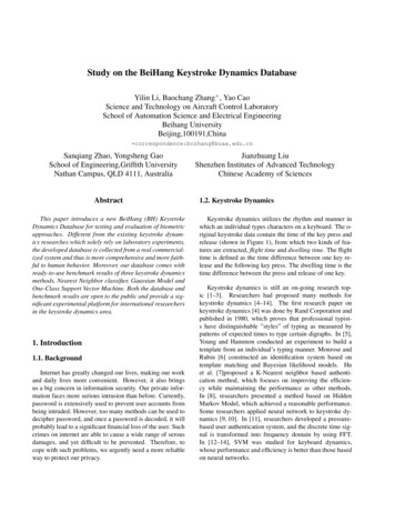 Study On The BeiHang Keystroke Dynamics Database