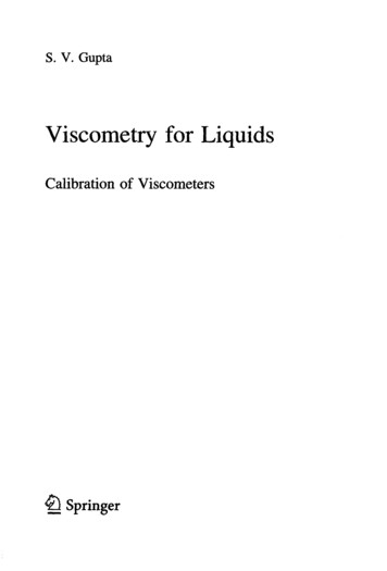 Viscometry For Liquids