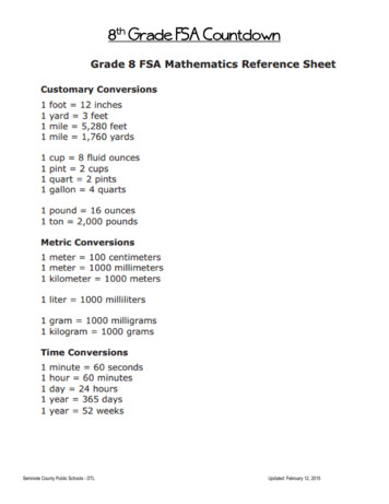 8 Grade FSA Countdown - Jackson Heights Math