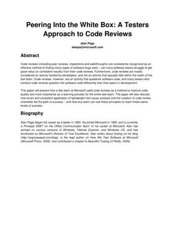 Eering Into The White Box: A Testers Approach To Code Reviews