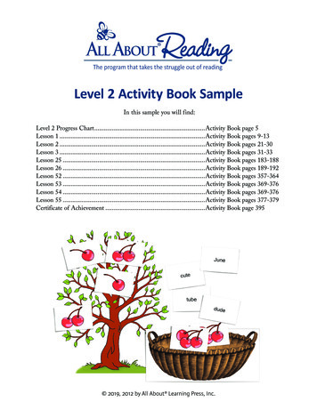 Level 2 Activity Book Sample - All About Learning Press