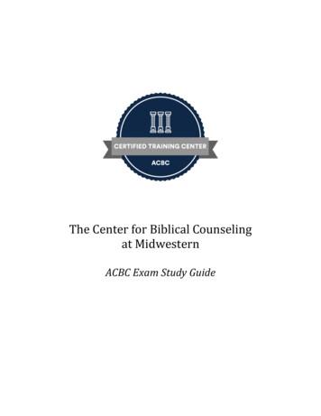 The Center For Biblical Counseling At Midwestern