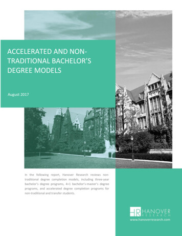 Accelerated And Non- Traditional Bachelor'S