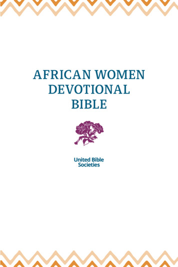 AFRICAN WOMEN DEVOTIONAL BIBLE