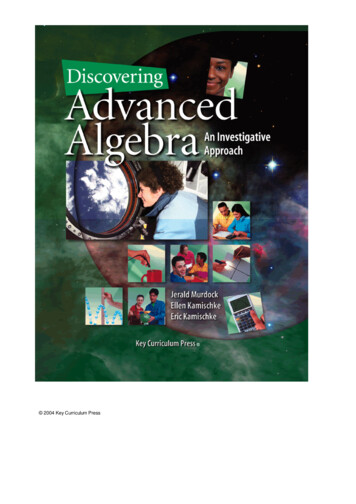 Discovering Advanced Algebra I - Mr. Hronek Westlake High