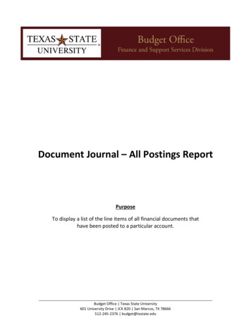 CL All Postings Report - Texas State University