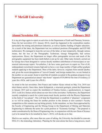 Alumni Newsletter - February 2015 - McGill University