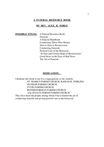 Copy Of A FUNERAL RESOURCE BOOK - Rev Alex B Noble