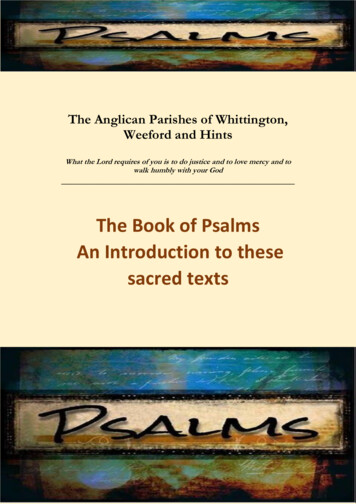 The Book Of Psalms An Introduction To These Sacred Texts