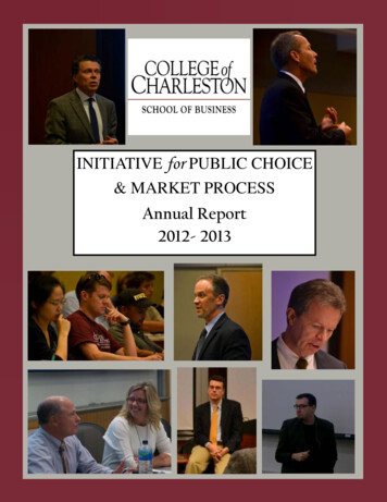 Annual Report 2012- 2013 - College Of Charleston School Of .