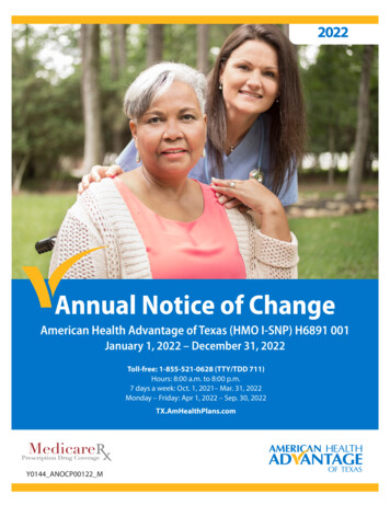 Annual Notice Of Change