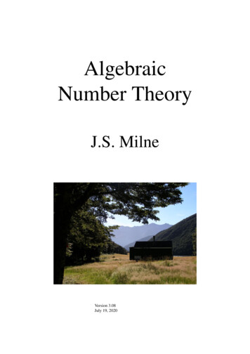 Algebraic Number Theory - James Milne
