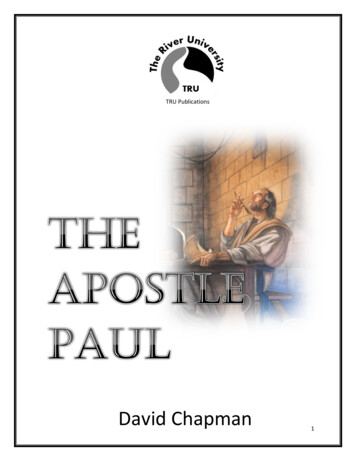 Apostle Paul - Study Guide - WordPress 