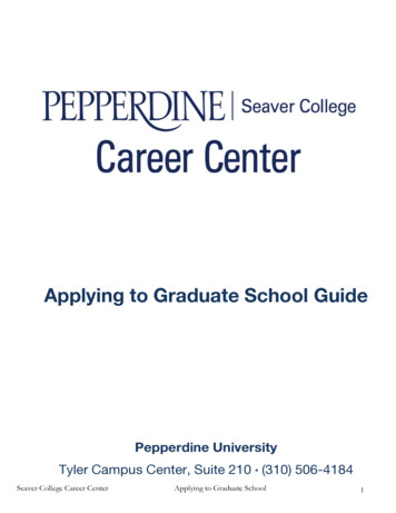 Applying To Graduate School My Version - Pepperdine University