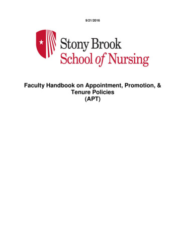 Faculty Handbook On Appointment, Promotion, & Tenure Policies (APT)
