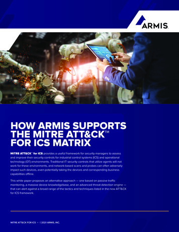 How Armis Supports The Mitre Att&Ck For Ics Matrix