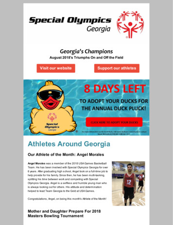 Athletes Around Georgia - Specialolympicsga 
