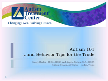 Autism 101 And Behavior Tips For The Trade - TNOYS