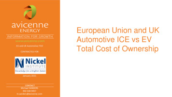 European Union And UK Automotive ICE Vs EV EU And UK Automotive TCO .
