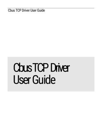 Cbus TCP Driver User Guide