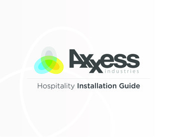 Axxess Hospitality Installation Guide
