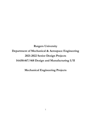 Rutgers University Department Of Mechanical & Aerospace .