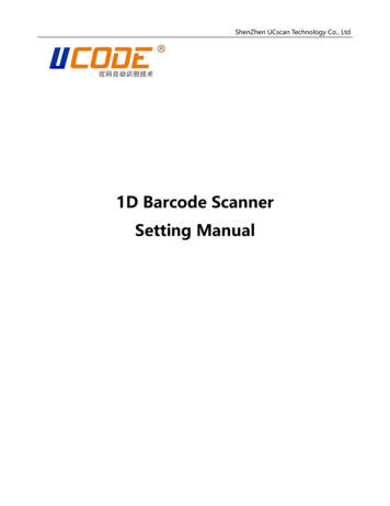 1D Barcode Scanner Setting Manual - Robotshop