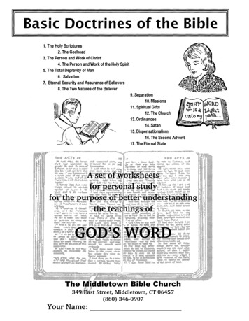 Basic Doctrines Of The Bible