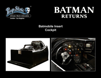 Batmobile Insert Cockpit - Prop Store