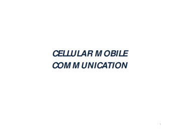 CELLULAR MOBILE COMMUNICATION