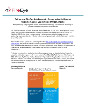 Belden And FireEye Join Forces To Secure Industrial Control Systems .
