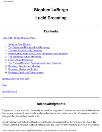 Stephen LaBerge Lucid Dreaming - Helder Dromen