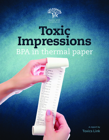 BPA - Thermal Paper - Revised (19-12-2017) - Toxics Link