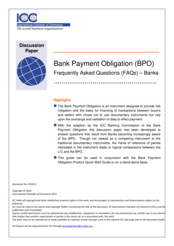 Bank Payment Obligation (BPO) - ICC Digital Library