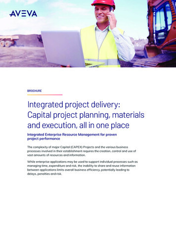BROCHURE Integrated Project Delivery: Capital Project .