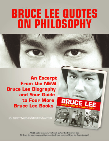 BRUCE LEE QUOTES ON PHILOSOPHY