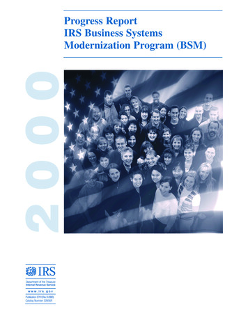 Progress Report On IRS Business Systems Modernization Program