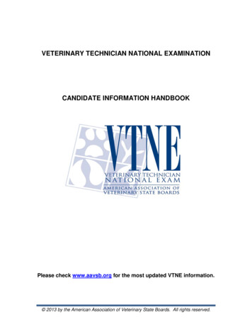 The Veterinary Technician National Examination