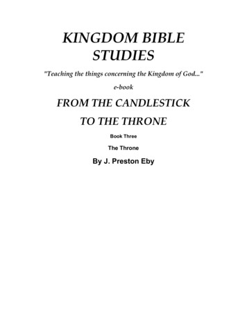 Candlestick Book 3 The Throne - Kingdom Bible Studies