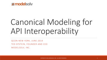 Canonical Modeling For API Interoperability - QCon