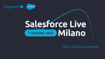 SalesforceLive 7 GIUGNO 2022 Milano MiCoCentro Congressi