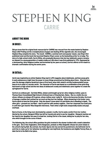 CARRIE - Stephen King Books
