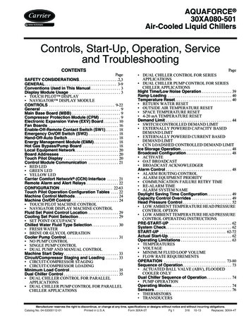 Carrier Chiller 30XA Operations Manual