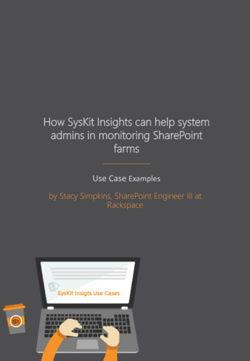 How SysKit Insights Can Help How SysKit Insights Can Help System System .