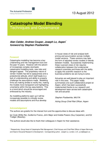 Catastrophe Model Blending Techniques And Governance