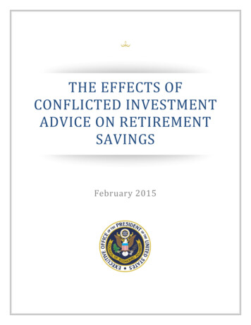 The Effects Of Conflicted Investment Advice On Retirement Savings