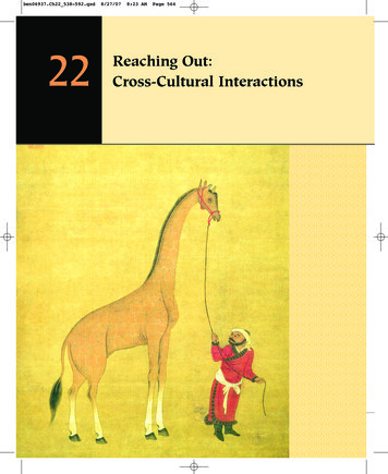 22 Reaching Out: Cross-Cultural Interactions