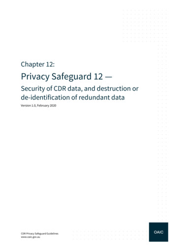 Chapter 12: Privacy Safeguard 12
