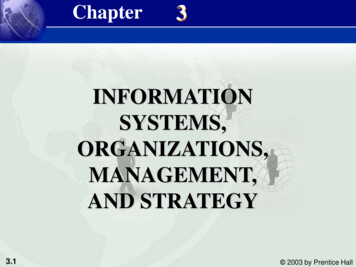 Chapter 3 INFORMATION SYSTEMS, ORGANIZATIONS, 
